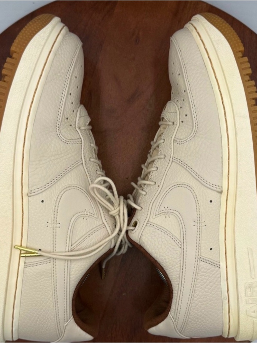 Nike Men’s Air Force 1 Luxe Pecan Pearl White Gum Men’s size 13 - Picture 7 of 9